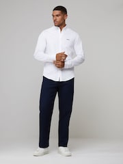 Blanco - BOSS Regular Fit Motion Long Sleeve Shirt - Imagen 2 de 6