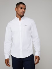 Blanco - BOSS Regular Fit Motion Long Sleeve Shirt - Imagen 4 de 6