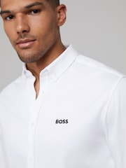 Blanco - BOSS Regular Fit Motion Long Sleeve Shirt - Imagen 5 de 6