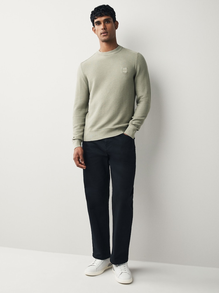 BOSS Green Anion Logo Patch Cashmere Blend Knit Jumper - Image 2 of 5 BOSS Green Anion Logo Patch Cashmere Blend Knit Jumper - Image 2 of 5