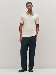 BOSS White Parlay Contrast Collar Polo Shirt - Image 2 of 5