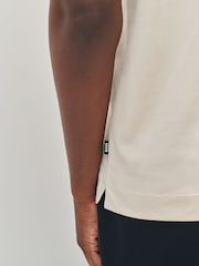 BOSS White Parlay Contrast Collar Polo Shirt - Image 5 of 5