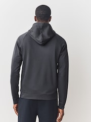 BOSS Grey Black Authentic Logo Hooded Jacket - Image 2 of 4