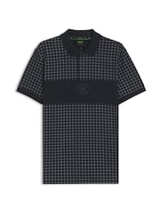 BOSS Blue Check Polo Shirt - Image 1 of 1