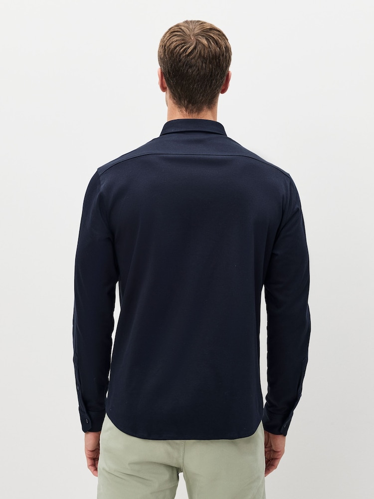 BOSS Blue Dark Regular Fit Motion Long Sleeve Shirt - Image 2 of 6
