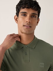 BOSS Green Light Slim Fit Passenger Box Logo Polo Shirt - Image 5 of 6