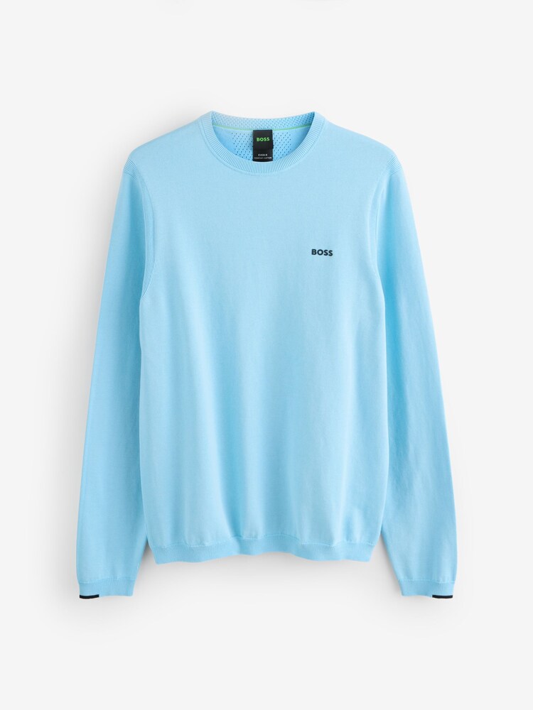 BOSS Blue Regular Fit Ever Crew Neck Jumper - Image 1 of 1