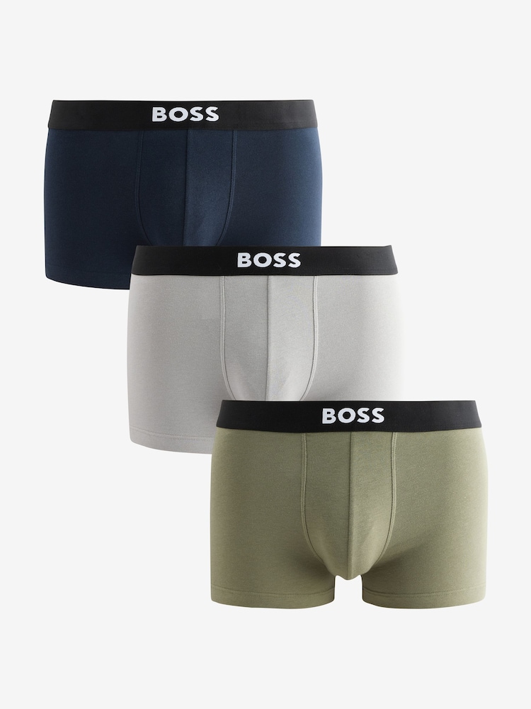 Schwarz/violett - BOSS ONE Logo Boxer Trunks 3 Pack - Bild 1 von 4