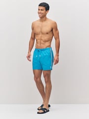 BOSS Blue Iconic Side Stripe Swim Shorts - Image 2 of 6