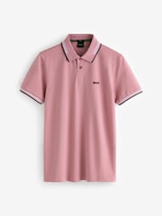 BOSS Pink Paul Tipped Polo Shirt - Image 1 of 1
