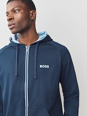 Серый - BOSS Authentic Logo Hooded Jacket - Image 3 of 5