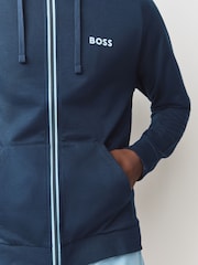 Серый - BOSS Authentic Logo Hooded Jacket - Image 4 of 5