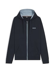 Серый - BOSS Authentic Logo Hooded Jacket - Image 5 of 5