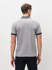 Cinza - Camisa polo BOSS com gola contrastante - Imagem 2 de 5