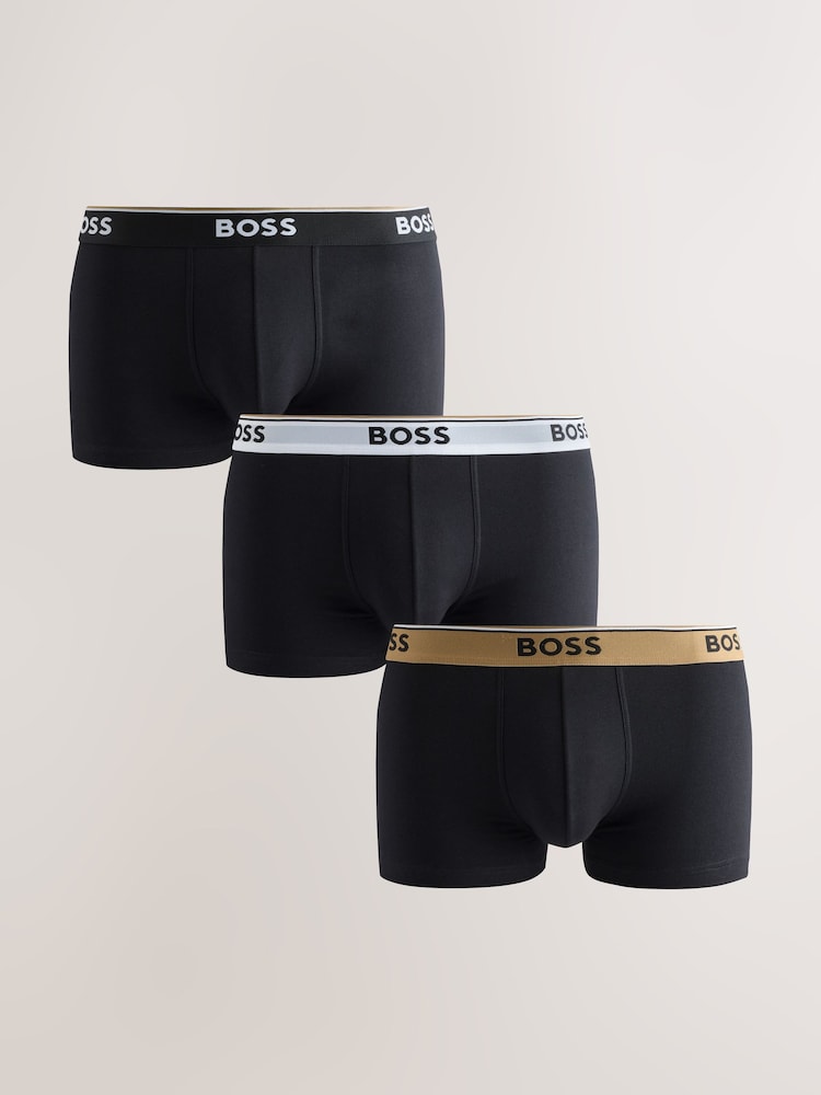 BOSS Black Power Logo Trunks 3 Pack - Image 1 of 1
