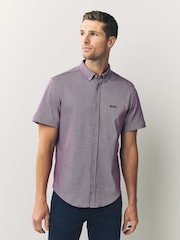 Azul - Camisa BOSS Regular fit Motion short sleeve - Imagem 1 de 4