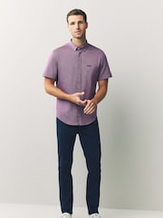 Azul - Camisa BOSS Regular fit Motion short sleeve - Imagem 2 de 4