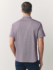 Azul - Camisa BOSS Regular fit Motion short sleeve - Imagem 3 de 4