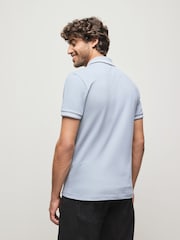 BOSS Grey Light Paul Tipped Polo Shirt - Image 3 of 5