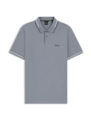 BOSS Grey Light Paul Tipped Polo Shirt - Image 5 of 5