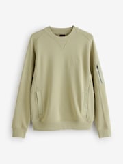 BOSS Green Regular Fit Arm Patch Jumper - Image 1 of 1