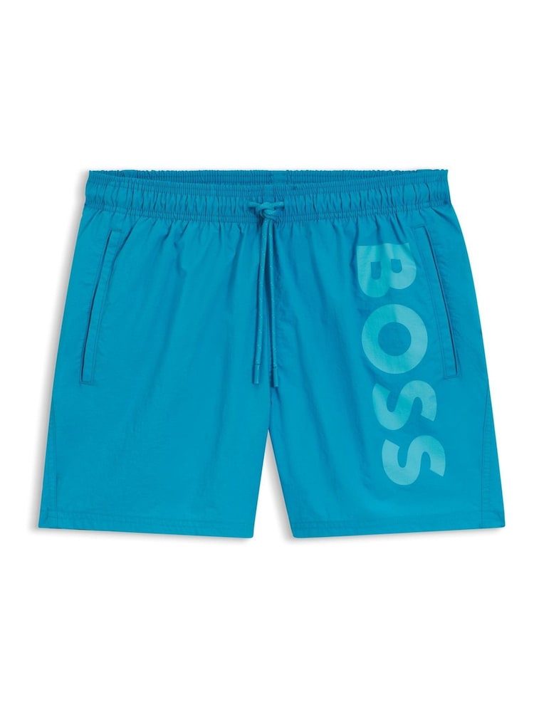 BOSS Blue Octopus Logo Swim Shorts - Image 1 of 1