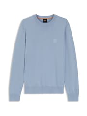 BOSS Blue Kanovano Crew Neck Logo Sweat Top - Image 1 of 1