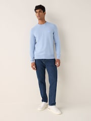Azul - BOSS Kanovano Crew Neck Logo Sweatshirt - Imagem 2 de 5