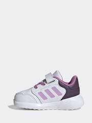 أبيض/أرجواني - adidas Tensaur Run 3.0 Elastic Lace Hook and Loop Infant Trainers - صورة 2 من 8