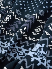 Navy Horse Print Long Sleeved Pyjamas - Image 6 of 7