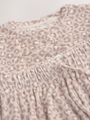 Neutral Animal Textured Supersoft Long Sleeve Pyjamas - Image 2 of 3