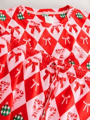 Red Christmas Bows - 100% Cotton Long Sleve Pyjamas - صورة 8 من 8