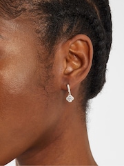 Angels By Accessorize Sterling Plated Clover Drop Hoop Earrings - Bild 2 von 2