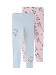 Name It Blue Unicorn Print Leggings 2 Pack - Image 2 of 5