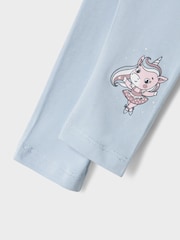 Name It Blue Unicorn Print Leggings 2 Pack - Image 5 of 5