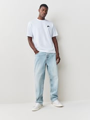 BOSS White Regular Fit Graphic Print T-Shirt - Image 3 of 6