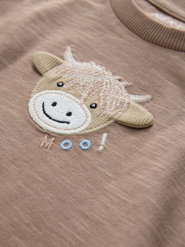 Neutral Hamish Tan - Langarm-T-Shirts mit Tiermotiv, 3er-Pack (3 M.–7 J.) - Bild 8 von 8