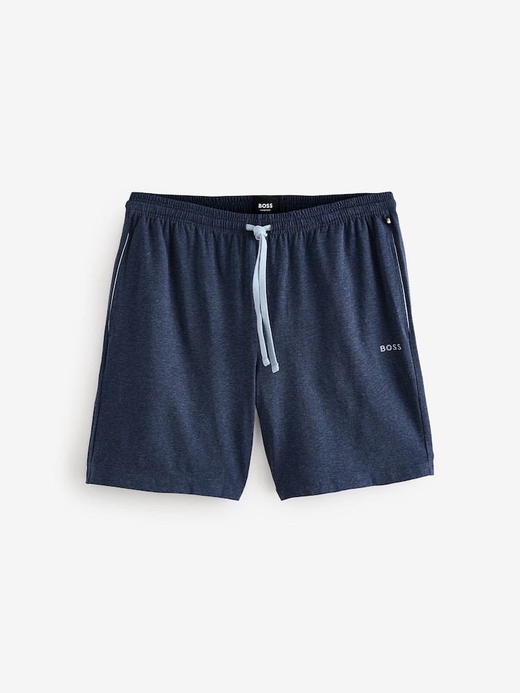 BOSS Blue Regular Fit Logo Stretch Shorts - Image 1 of 1