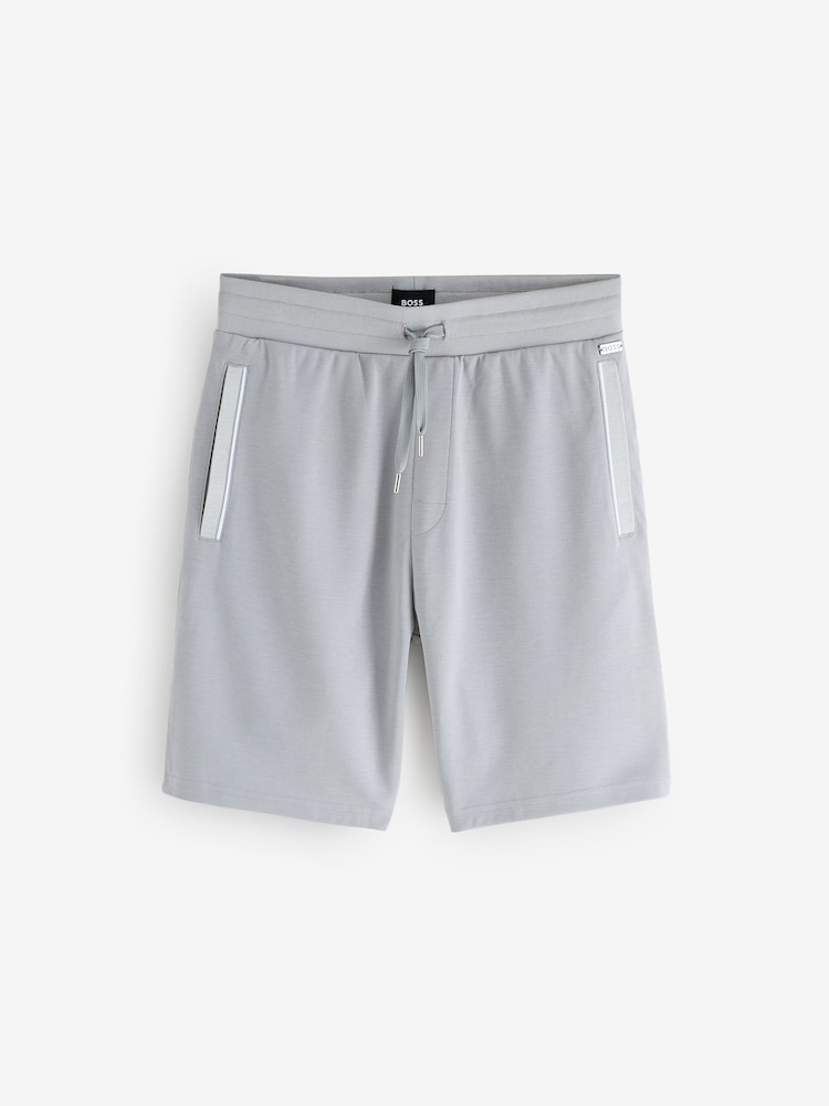 BOSS Grey Logo Printed Detail Shorts - Image 1 of 1