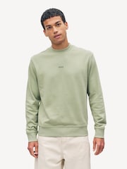 BOSS Green Regular Fit Logo Crew Neck Sweat Top Jumper - Image 1 of 22