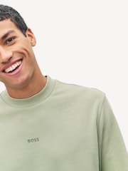 BOSS Green Regular Fit Logo Crew Neck Sweat Top Jumper - Image 21 of 22
