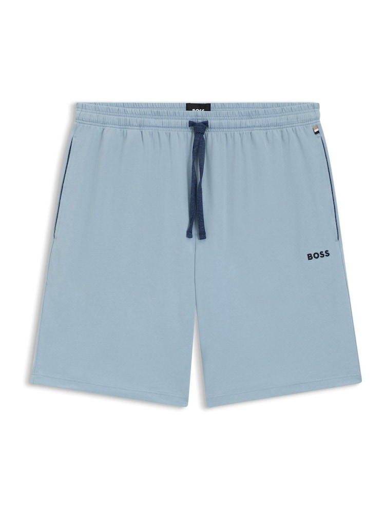 BOSS Blue Regular Fit Logo Stretch Shorts - Image 1 of 1