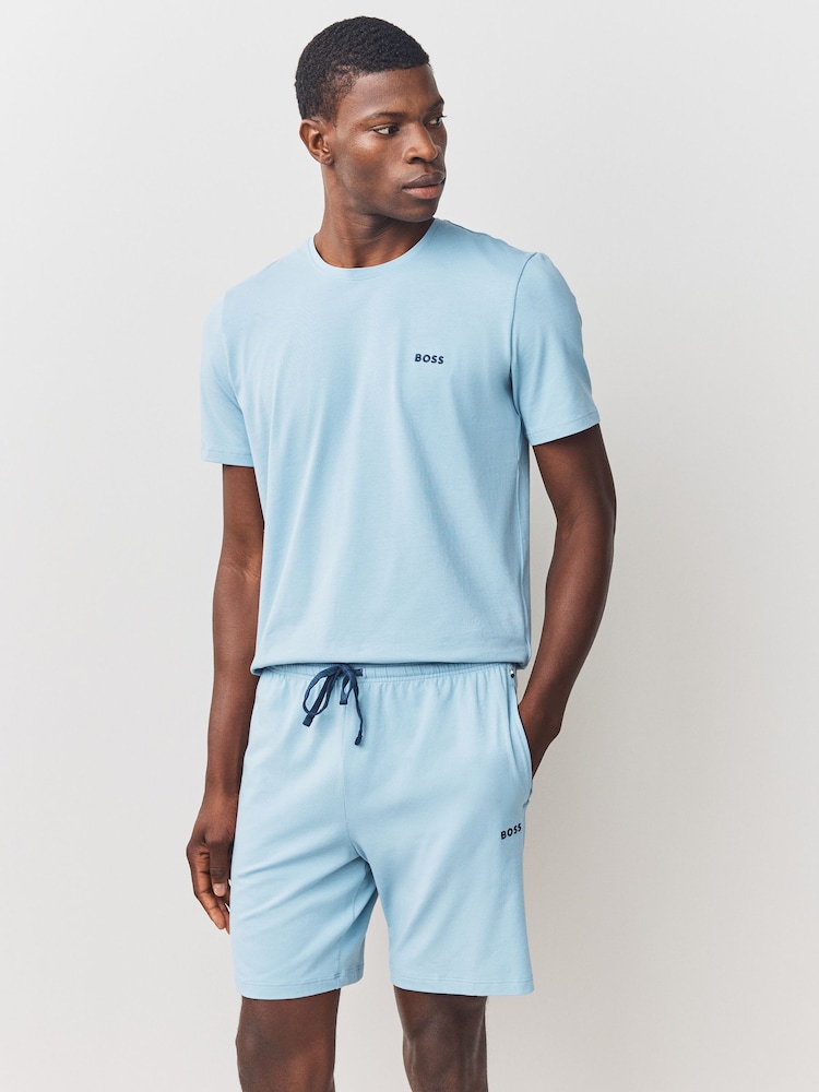 BOSS Blue Regular Fit Logo Stretch Shorts - Image 2 of 5 BOSS Blue Regular Fit Logo Stretch Shorts - Image 2 of 5