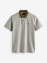 BOSS Green Relaxed Fit Tipped Collar Polo Shirt - Image 1 of 6