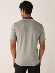 BOSS Green Relaxed Fit Tipped Collar Polo Shirt - Image 3 of 6