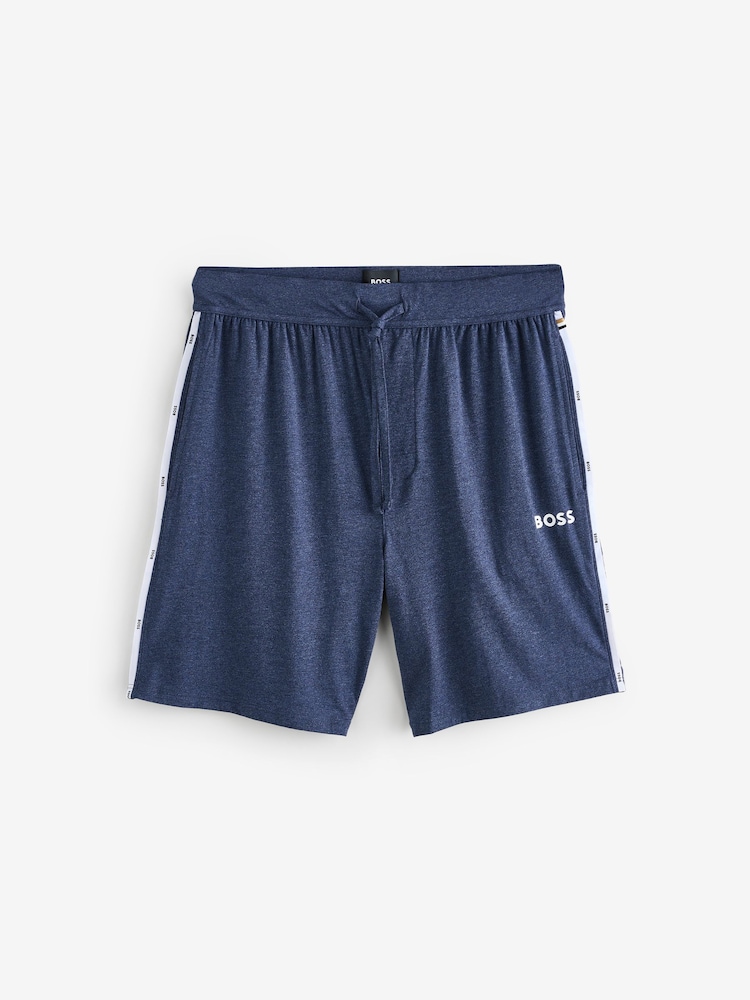BOSS Blue Rise Side Detail Logo Shorts - Image 5 of 5