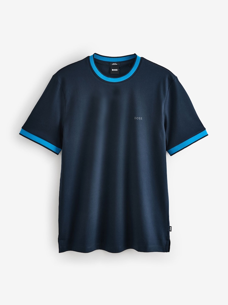 BOSS Blue Regluar Fit Tessler Tipped T-Shirt - Image 1 of 1