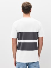 BOSS White Regular Fit Stripe T-Shirt - Image 3 of 5