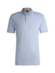 BOSS Blue Relaxed Fit Tipped Collar Polo Shirt - Image 1 of 1