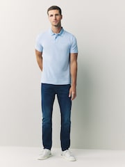 Azul - BOSS Relaxed Fit Tipped Collar Polo Shirt - Imagen 3 de 5